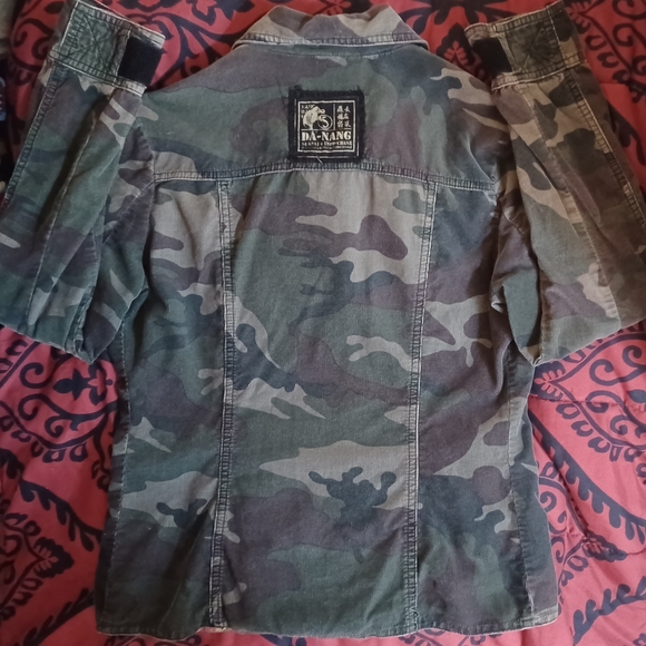 Gently used Da Nang corduroy camo jacket size small - Picture 6 of 7